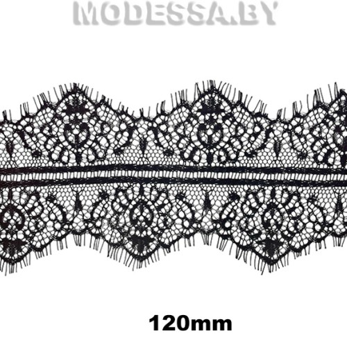 А 782 Кружево синтетическое 120мм Ц:Чёрный 