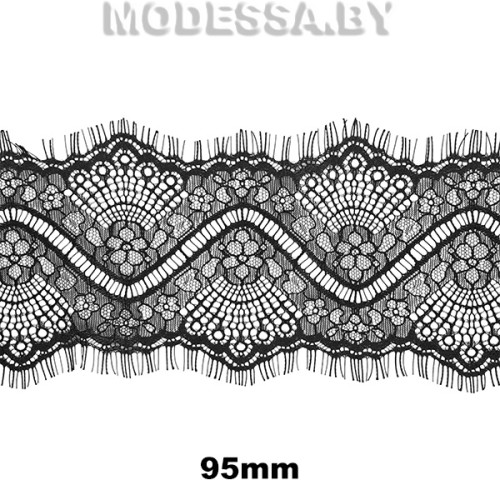 А 841 Кружево синтетическое 95мм Ц:Чёрный 