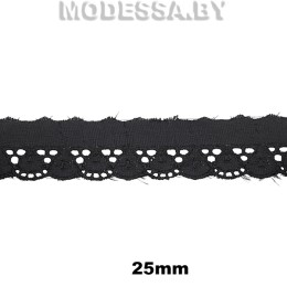 101 Шитьё хлопковое 25мм Ц:Чёрный