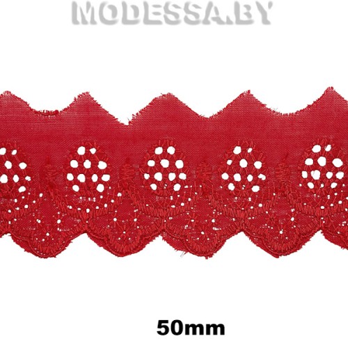 Шитьё хлопковое 50мм Ц:Красный