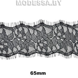 А 010 Кружево синтетическое 65мм Ц:Чёрный 