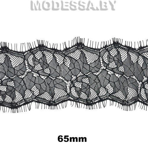 А 010 Кружево синтетическое 65мм Ц:Чёрный 
