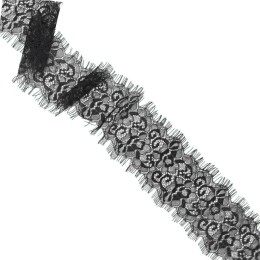 А 013  Кружево синтетическое 80мм Ц:Чёрный 