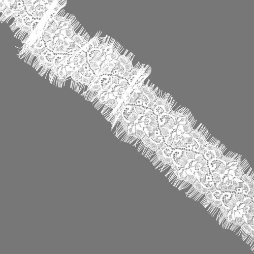 013 А Кружево синтетическое 80мм Ц:Молочный