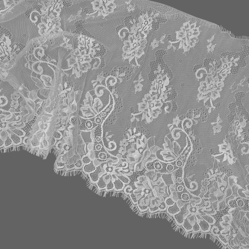 А 054 Кружево синтетич. 380мм Ц:Молочный