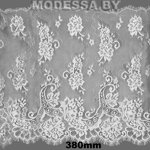 А 054 Кружево синтетич. 380мм Ц:Молочный