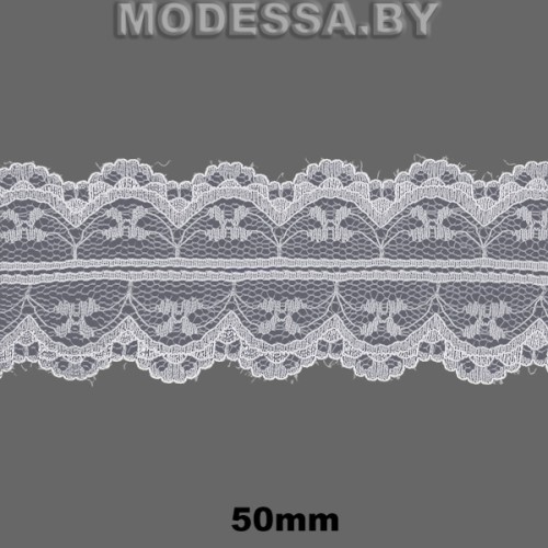 076-2А Кружево синтетическое 50мм Ц:Белый