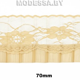 11 S Тесьма синтетич. 70мм Ц:1 Бежевый 