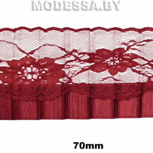 11 S Тесьма синтетич. 70мм Ц:2 Бордовый