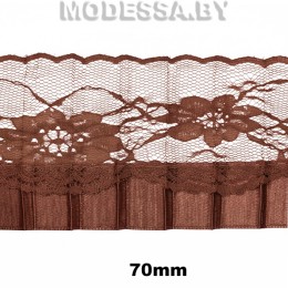 11 S Тесьма синтетич. 70мм Ц:1 Коричневый 