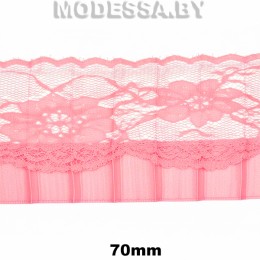 11 S Тесьма синтетич. 70мм Ц:Розовый 