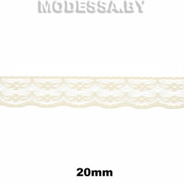 133-1 Кружево синтетическое 20мм Ц:Бежевый