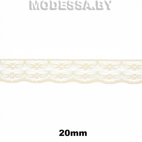 133-1 Кружево синтетическое 20мм Ц:Бежевый
