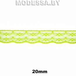 133-1 Кружево синтетическое 20мм Ц:Салатовый 