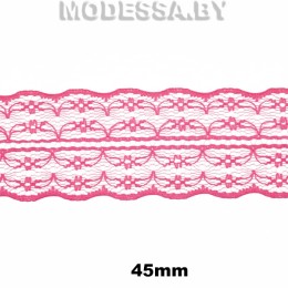 133-2 Кружево синтетическое 45мм Ц:3 Розовый