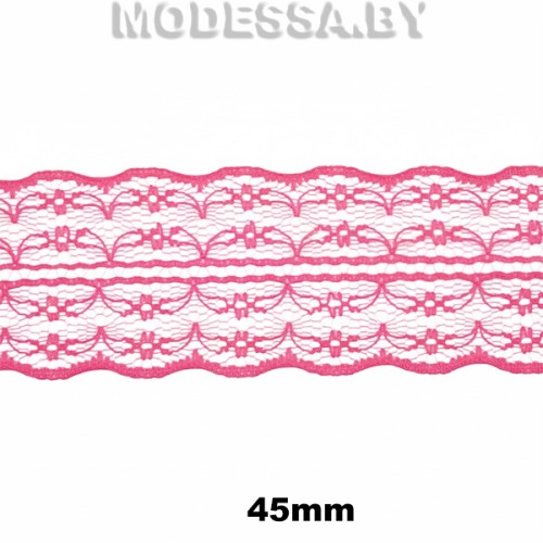 133-2 Кружево синтетическое 45мм Ц:3 Розовый