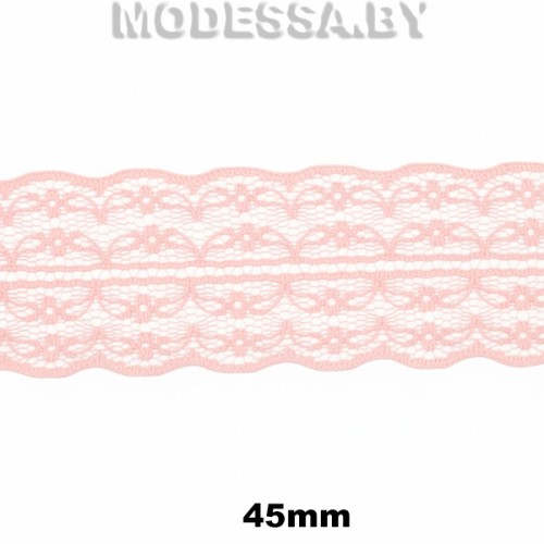 133-2 кружево синтетич. 45мм Ц:5 Персиковый