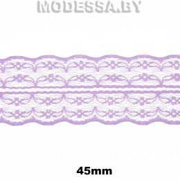 133-2 Кружево синтетич. 45мм Ц:8 Сиреневый