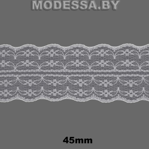 133-2 Кружево синтетическое 45мм Ц:6 Белый