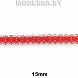 140 Кружево синтетическое 15мм Ц:6 Красный