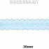 1658-2 Кружево синтетическое 30мм Ц:5 Голубой