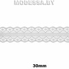 1658-2 Кружево синтетич. 30мм Ц:6 Св.Серый 