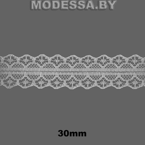 1658-2 Кружево синтетич. 30мм Ц:Молочный 