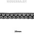 171 Кружево синтетическое 20мм Ц:Чёрный 