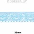 187 Кружево синтетическое 35мм Ц:1 Голубой