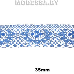 187 Кружево синтетическое 35мм Ц:7 Синий
