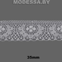 187 Кружево синтетическое 35мм Ц:Белый 