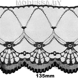 2071 Кружево синтетическое 135мм Ц:Чёрный 