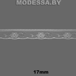 228-1 Кружево синтетическое 15мм Ц:Белый 