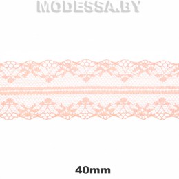 325-2 Кружево синтетич. 40мм Ц:11 Персиковый