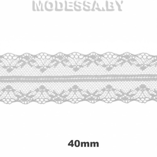 325-2 Кружево синтетическое 40мм Ц:13 Серый