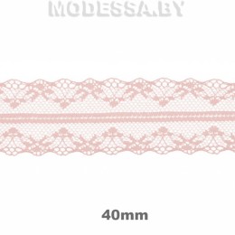 325-2 Кружево синтетич. 40мм Ц:3 Т.Розовый