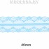 325-2 Кружево синтетическое 40мм Ц:5 Голубой