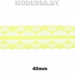 325-2 Кружево синтетическое 40мм Ц:6 Жёлтый