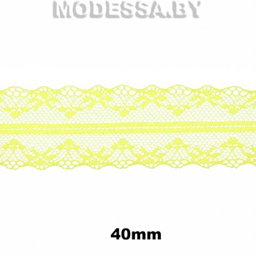 325-2 Кружево синтетическое 40мм Ц:6 Жёлтый