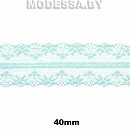  325-2 Кружево синтетическое 40мм Ц:8 Мятный