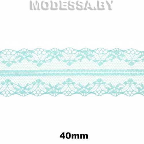  325-2 Кружево синтетическое 40мм Ц:8 Мятный