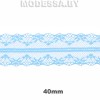 325-2 Кружево синтетическое 40мм Ц:Голубой 