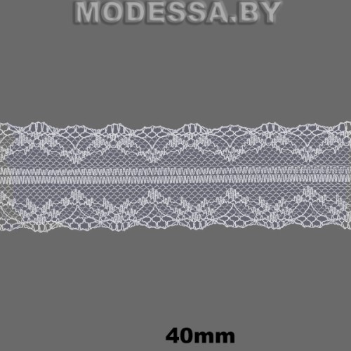 325-2 Кружево синтетическое 40мм Ц:Белый 