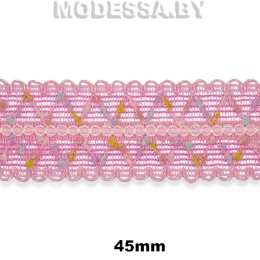 3842 CTZ Кружево синт. 45мм Ц:1 Розовый 