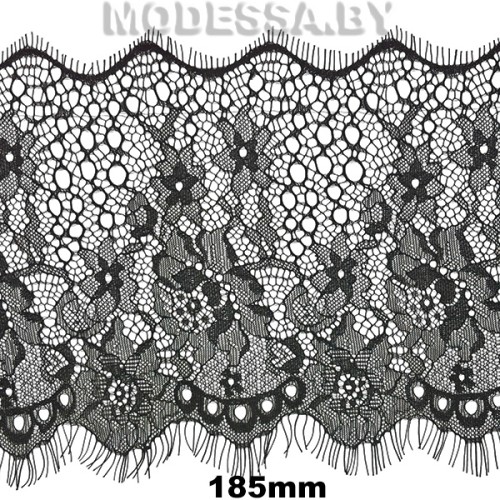 А 399 Кружево синтетич. 185мм Ц:Чёрный 