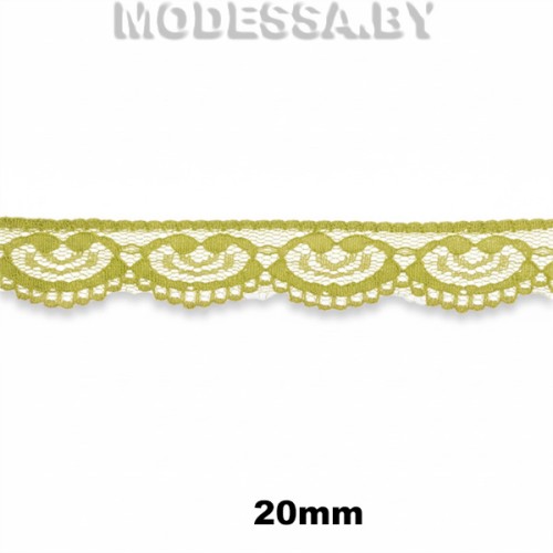 5002 Кружево синт. 20мм Ц:2 Олива