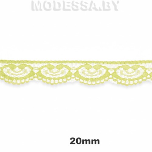 5002 Кружево синт. 20мм Ц:34 Св.Зелёный