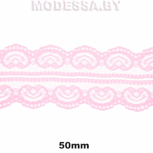 5002-2 Кружево синтетическое 50мм Ц:11 Розовый