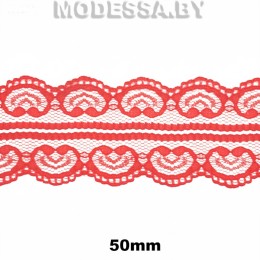  5002-2 Кружево синтетическое 50мм Ц:2 Красный