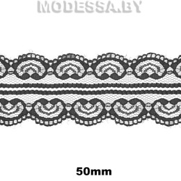 5002-2 Кружево синтетическое 50мм Ц:Чёрный 